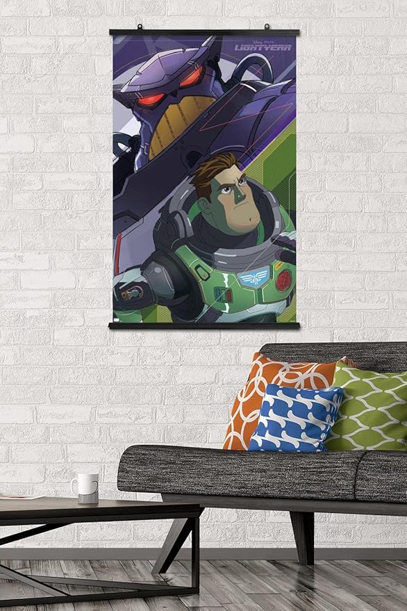 Trends International Disney Pixar Lightyear - Buzz and Zurg Wall Poster, 22.375" x 34", Premium Poster & Clip Bundle