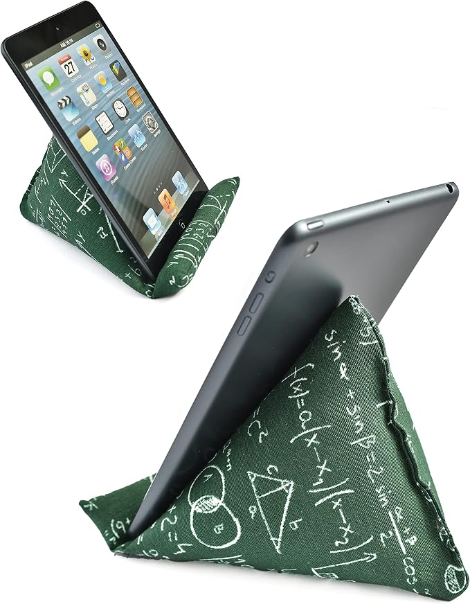 Handmade Phone Pillow Holder - The Wedge Mobile Device Stand - Fabric Phone Stand for All iPhones All Smartphones! 7 x 6.1 x 5.5 Inches (ABC)
