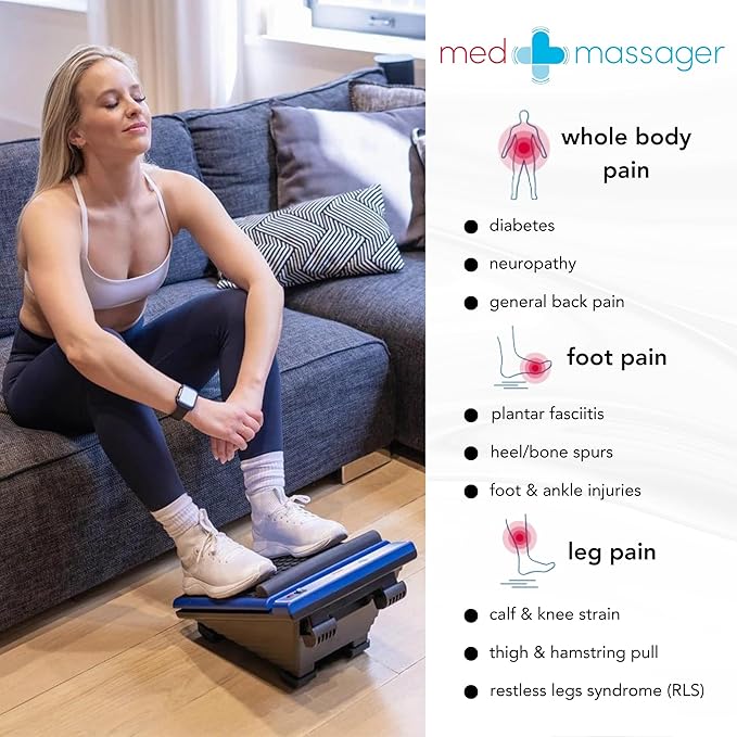 MedMassager Foot and Body Massager Classic Bundle | Deep Tissue Massage Therapy Units, at-Home Massager, Dual Speed Motors | Reduces Pain & Improves Blood Circulation