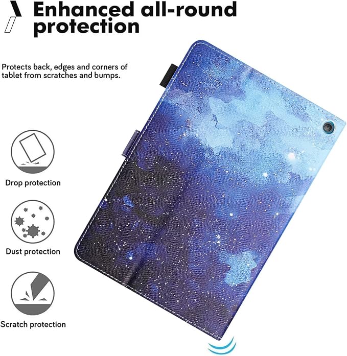 Case for Amazon Fire HD 8 &amp 8 Plus (12th/10th Generation 2024/2022/2020 Release) Pen Holder Premium PU Leather Stand Cover with Smart Auto Wake/Sleep Green Tress