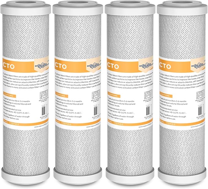 Membrane Solutions 5 Micron 2.5" x 10" CTO Carbon Block Water Filter Cartridge