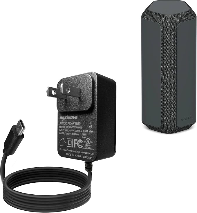 BoxWave Charger Compatible with Sony SRS-XE300 - Wall Charger Direct (15W) Rapid Charge Your Device with Built-in 3ft Cable