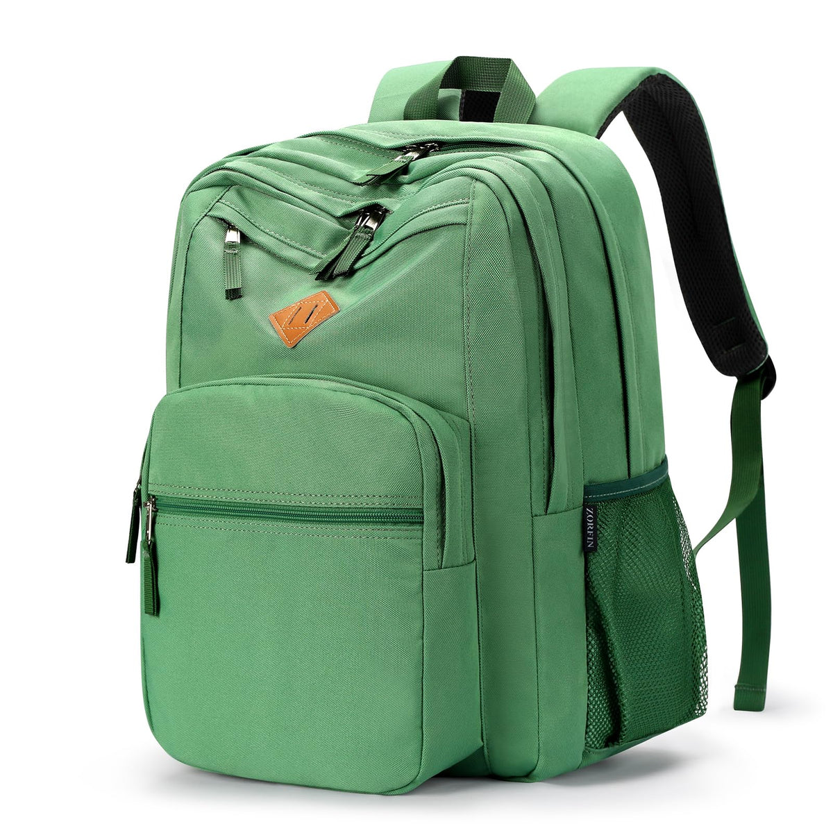 ZORFIN 26L Backpack for College, and Travel: Water Resistant Bookbag - Lemon Green