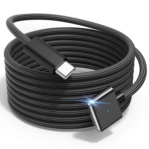 140W USB-C to Magnetic 3 Cable 6.6FT Compatible with MagSafe 3 for MacBook Pro 14 16 &amp Air 13 15 M4 M3 M2 2021-2025 Fast Charging Cord Midnight Blue