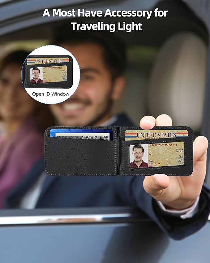 ExtreLife 2-in-1 Magsafe Wallet Adjustable Stand Open ID Window Magnetic Wallet for iPhone 17/16/15/14 Pro Max/14 Pro/14 Plus/13/12 Series 9 Cards Holder Vegan Leather Black