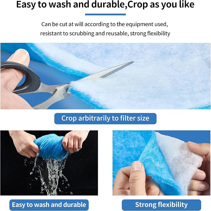 12" x 78" Aquarium Filter Sponge Fish Tank Pond Filter Media Filters Pad