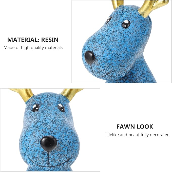 Deer Glasses Holder Resin Eyeglass Stand Desktop Ornament Eyewear Organizer Decorative Glasses Frame Display for Home Office