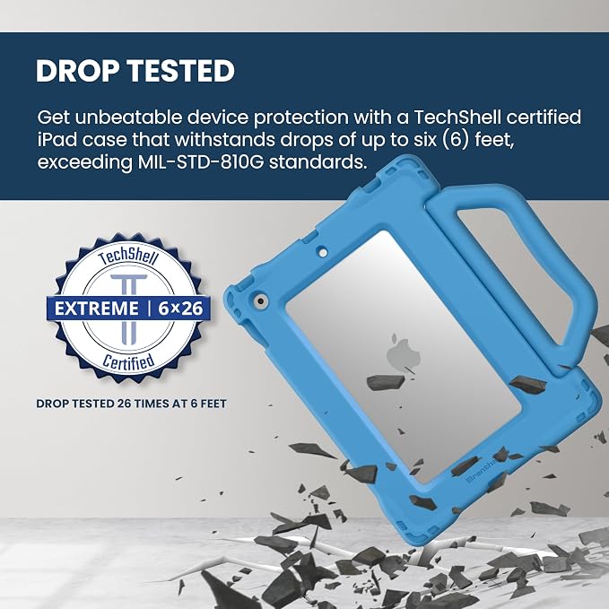 Brenthaven Bounce Rugged iPad Case Fits ONLY Apple 11th Gen 2025 &amp 10th Generation 2022 (10.9-inch) Drop Tested Cover - Gray