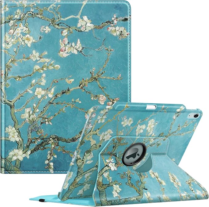 Fintie Rotating Case for iPad Air 13-inch M4/M3/M2 (2026/2025/2024) | 360° Swivel Stand Landscape &amp Portrait Viewing Shockproof Protective Cover Pencil Holder Auto Sleep/Wake Black