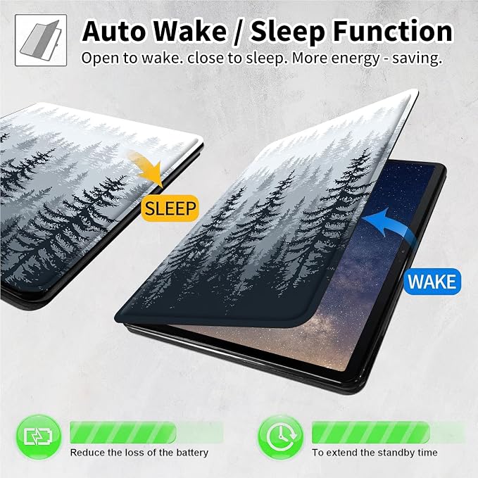 for Samsung Galaxy Tab A9 Plus Case 11 Inch 2024 2023 (SM-X210/X216/X218)360 Degree Rotating Smart Cover Case with Auto Sleep/Wake-Beautiful Highland Cow