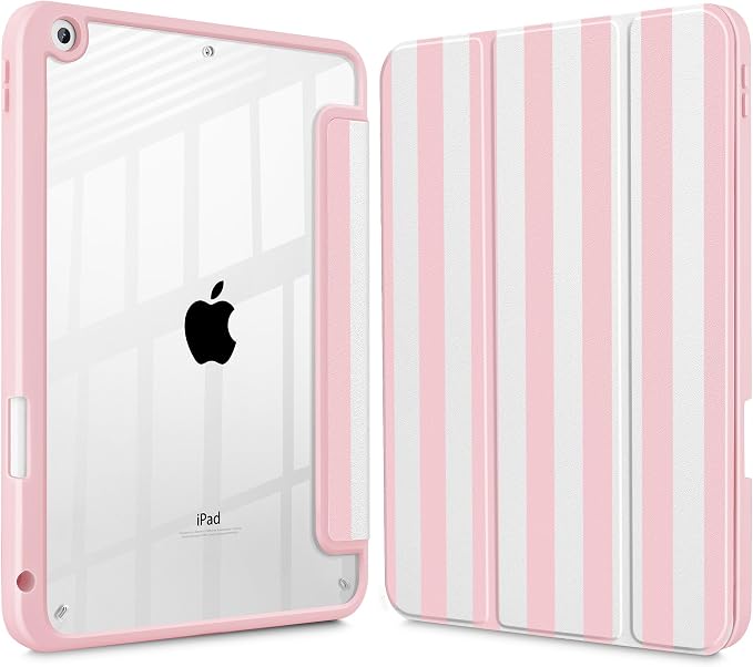 Tuiklol for iPad 10.2 inch 9th / 8th / 7th Gen 2021 2020 2019 Release Case | Built in Pencil Holder - TPU Protection Trifold Stand Stand Clear Back Tablet Cover With Auto Wake/Sleep Blue berries