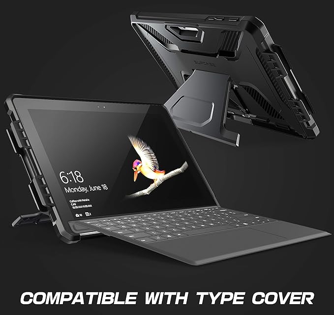 SUPCASE for Microsoft Surface Go Case with Stand (Unicorn Beetle Pro) [Pen Holder] [Military-Grade Protection] Heavy Duty Rugged Tablet Cover for Surface Go 4 / Go 3 / Go 2 / Surface Go Black