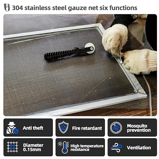 20 Mesh 304 Stainless Steel Mesh Screen, Rust Free Woven Wire Mesh, Metal Mesh