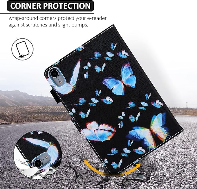 Dteck for iPad A16/10th Generation 10.9 Inch 2022 Case with Pencil HolderPremium PU Leather Folio Multiple Viewing Angles Stand Cover Auto Wake/Sleep Protective Tablet Cases for Women MenBookshelf