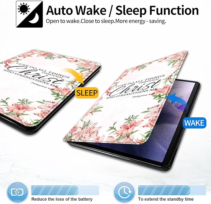 Case for iPad (A16) 11th Generation 11 Inch (2025)for iPad 10th Generation 10.9 Inch (2022)PU Leather Slim Standing Smart Coverwith Auto Sleep/Wake-Black White Flag