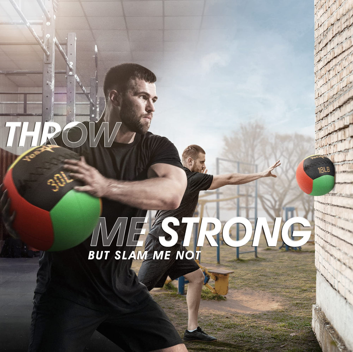Yes4All Wall Ball - Soft Weighted Ball for Full Body Workout and Strength Exercise 6 LB