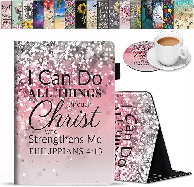 Case for All-New Amazon Kindle Fire HD 8/Fire HD 8 Plus Tablet (12th/10th Generation 2022/2020 Release) - Premium PU Leather Cover with Auto Sleep Wake Bible Verse Jeremiah 29:11