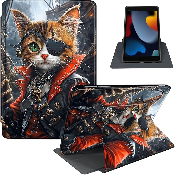 for iPad 11th Generation (A16 2025) 11 / iPad 10th Gen 10.9 2022 Case 360° Rotating PU Leather Stand Cover with Auto Sleep/Wake Shockproof TPU Backl Two Dragons Fighting