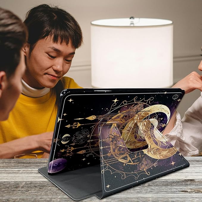 Astronaut Mushrooms Pattern Case for iPad 10.2 iPad 9th Generation 2021/ iPad 8th Generation 2020/ iPad 7th Generation 2019360 Degree Rotating Stand Protective Cover with Auto Sleep/Wake