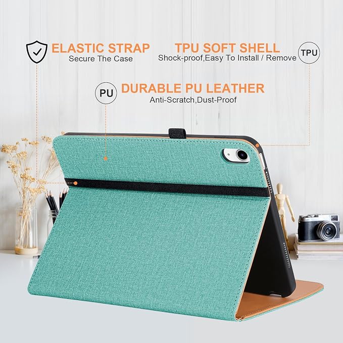 for iPad A16 Case 11 Inch 2025Cover for iPad 10th 11th Generation Case with Pencil HolderBlack