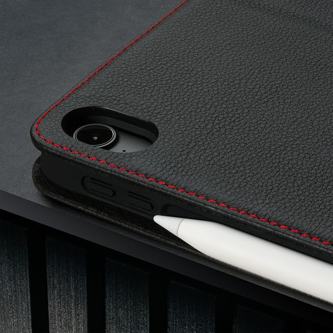TORRO Case Compatible with iPad Air 11 M4 (2026) M3 (2025) &amp M2 (2024) and iPad Air 5th / 4th Gen - Leather Folio Cover Stand Apple Pencil Charging Auto Wake/Sleep (Black)
