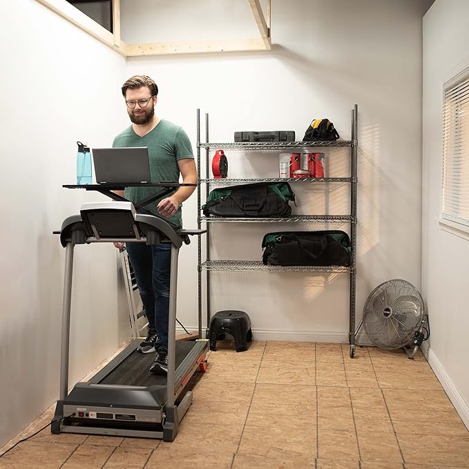 VIVO Universal Treadmill Desk Riser, Height Adjustable Platform for Notebooks, Tablets, Laptops, and More, Workstation for Treadmill Handlebars up to 33 inches, Stand-TDML3