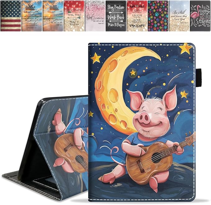 Case for Amazon Fire HD 10 Tablet (9th/7th Generation 2019/2017 Release) Slim PU Leather Cover with Card Slot &amp Auto Wake/Sleep for Fire 10.1 Tablet African American Girl