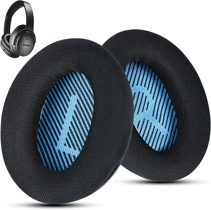 Fabric Comfort -Wzsipod Ear Pads for Bose QuietComfort 35/Qc35ii Headphones, Compatible with QC45 QC25 QC2 QC15 & More Series, Replacement Exclusive Styles, s1
