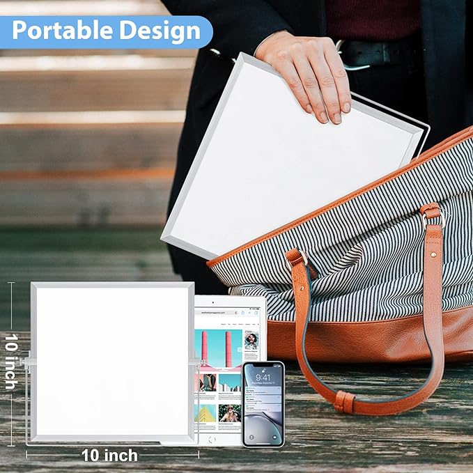 ARCOBIS Small WhiteBoard with Stand 10" X 10", Magnetic Double-Sided Dry Erase White Board Easel for Desk Students Home Office