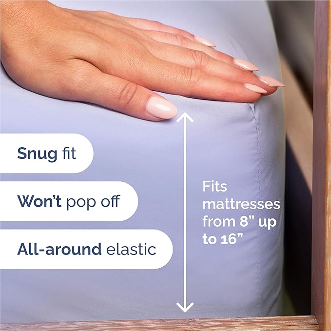 Twin XL Size 3 Piece Sheet Set - Comfy Breathable & Cooling Bed Sheets Set - Hotel Luxury Bedding for Women, Men, Kids, Teens, Boys & Girls - Deep Pockets, Soft and Wrinkle Free - Oeko-Tex - Lavender