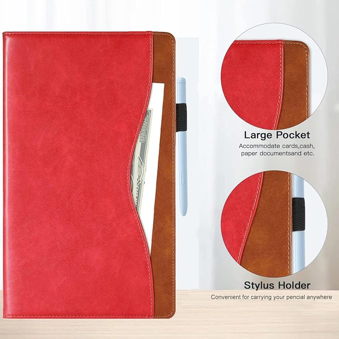 Case for Samsung Galaxy Tab A11 Plus 11 Inch 2025 Released (Model: SM-X310/SM-X315/SM-X236) Bussiness PU Leather Cover Flip Stand with Elastic Band &amp Card Holder-Brown