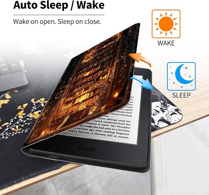 Case for All-New 7 Kindle Paperwhite 12th Gen 2024 &amp Kindle Colorsoft Signature EditionPU Leather Cover with Auto Sleep Wake FeatureAmerican Flag Eagle