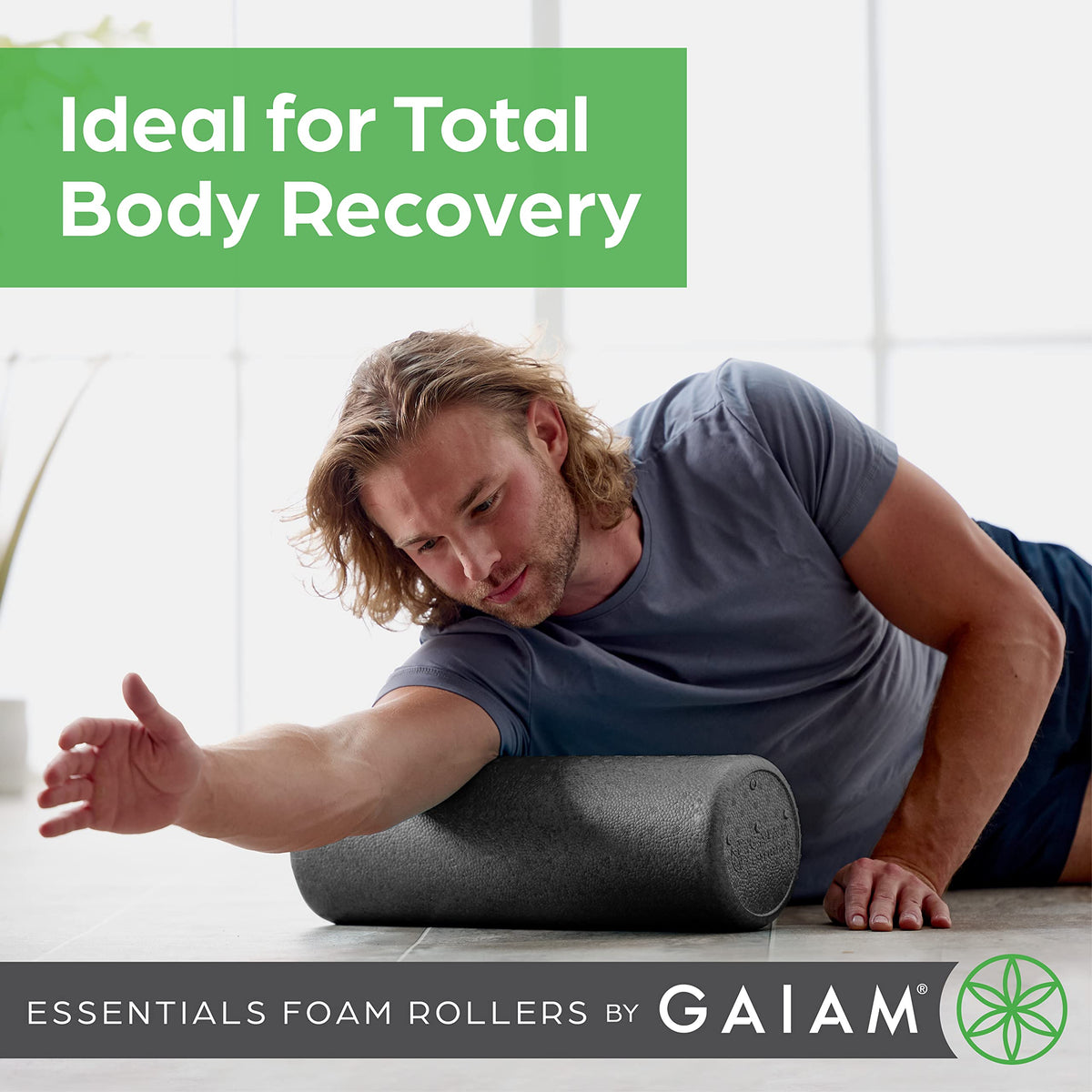 Gaiam Essentials High-Density Foam Roller 18” Teal