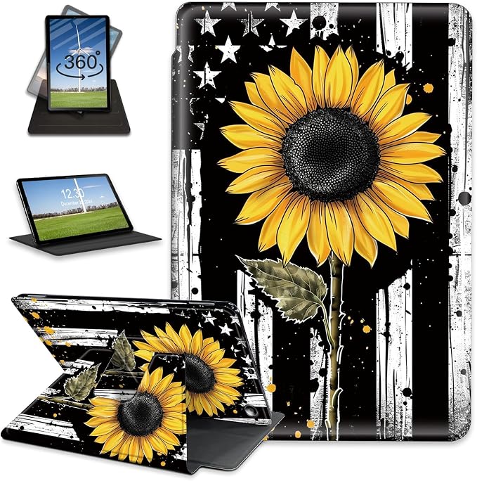 for Amazon Fire Max 11 2023 Release Table Case 11'' Rotating Auto Wake Sleep Leather Table Case for Amazon Fire Max 11 2023 Release Stand Bird Flowers Design for Woman Man