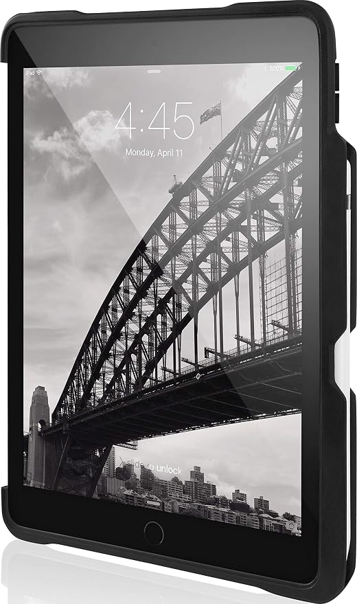 STM Dux Shell Sleek case for Apple 9.7 iPad Pro 2016 model with Pencil Storage - Black (stm-222-127JX-01)