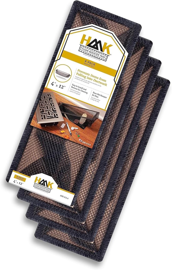 HAAK - Floor Vent Cover Trap, Durable Screen That Attaches Easily to Vent Covers