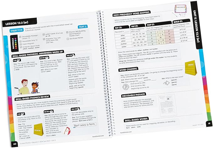hand2mind Guided Phonics + Beyond Focus Lessons Unit 5 Teacher Guide, Science of Reading Classroom Materials, Kindergarten Homeschool Curriculum Supplies, Early Childhood Education Materials