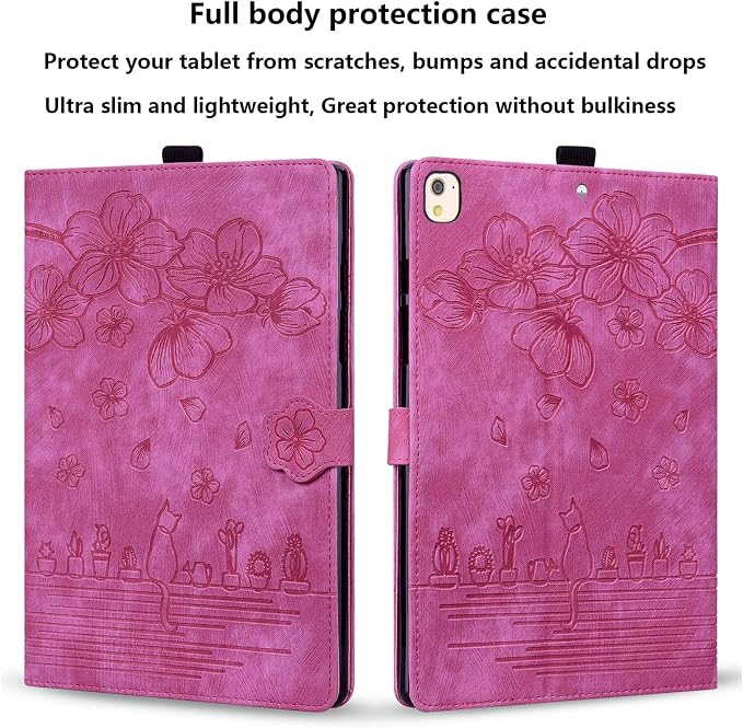 for Apple iPad 10.2 Case 9th/8th/7th Generation Cover (2021/2020/2019) with Auto Wake/Sleep Ultra Thin Lightweight Trifold Stand Folio PU Leather &amp Hard Back Hybrid Cover Almond Blossom