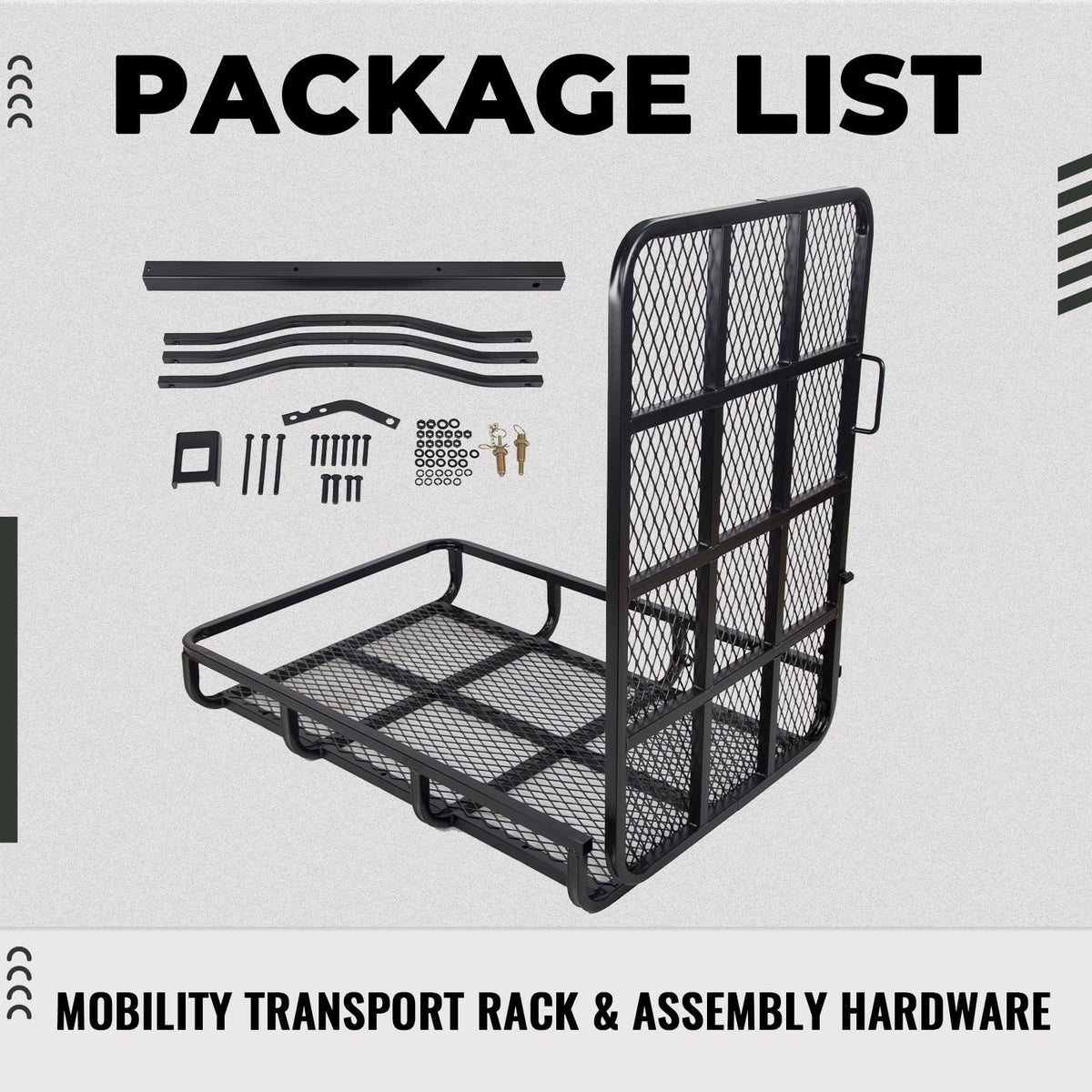 Mobility Carrier Wheelchair Electric Scooter Rack Hitch Disability Medical Ramp 500Lbs Capacity