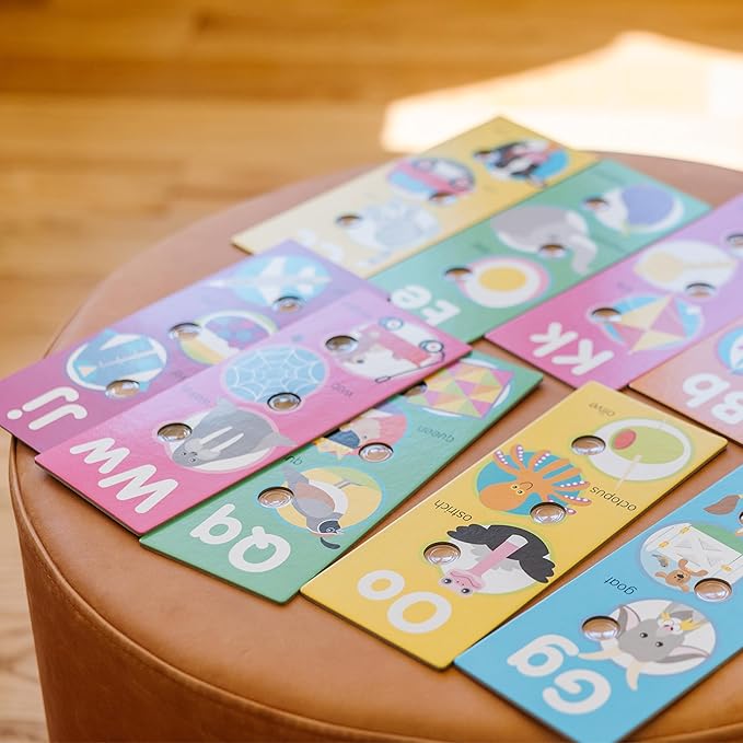Melissa & Doug Poke-a-Dot! Alphabet Jumbo Learning Cards, 13 Double Sided Interactive ABC Flash Cards, Educational Activities for Toddlers and Preschoolers, Ages 1+