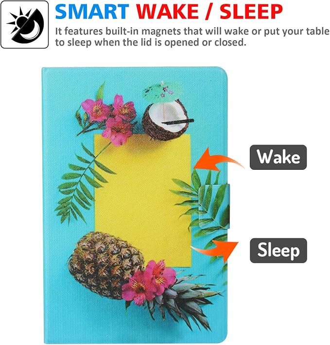 Case for Kindle Fire 7 TabletDteck Full Protective Flip Adjustable Stand Auto Wake/Sleep Smart Cover with Pencil Holder for Kindle Fire 7 Tablet 9th/7th/5th Generation 2019/2017/2015 ReleaseKing Dog