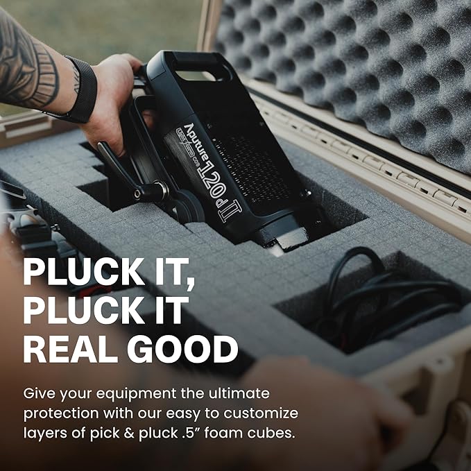 Condition 1 25" Large Waterproof Hard Case Model 839 with Foam, Portable Protective Storage Box for Travel, Hunting, Military, Tactical, Made in USA, 24.50"x 19.46"x8.41" Yellow