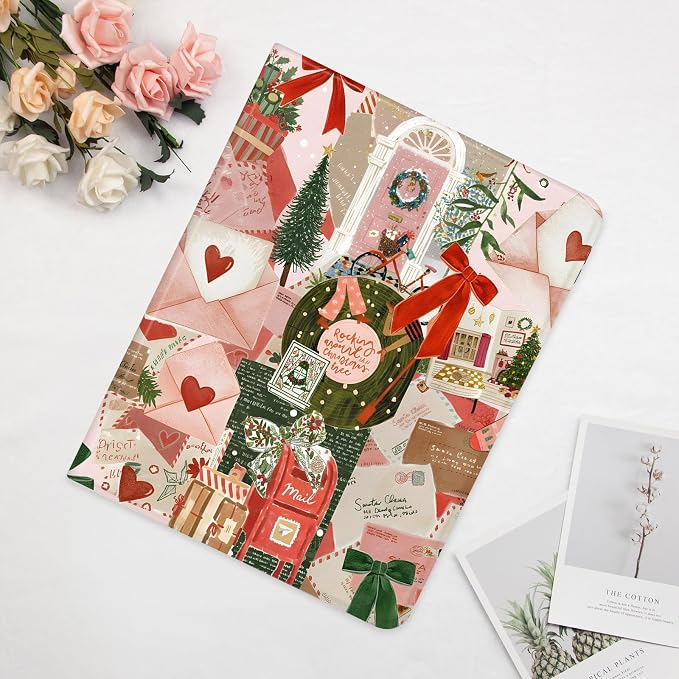 Cute Maple Bear Case for 10.2 iPad 2019/2020/2021(7th/8th/9th Gen) with Pencil Holder Auto Wake/Sleep Leather Soft TPU Back Cover for Women Girls