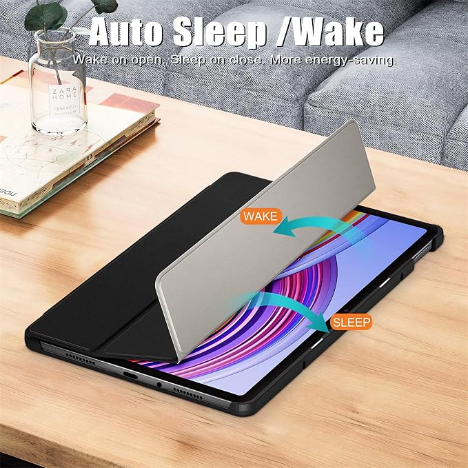 Caweet Case for Xiaomi Redmi Pad 2 PRO 12.1 Inch 2025 Released Lightweight Hard Back Shell Tri-Fold Stand Cover with Auto Sleep/Wake Almond Blossom