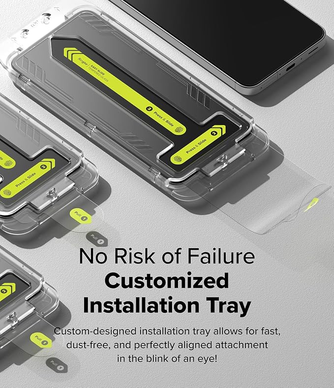 Ringke for Samsung Galaxy A35 5G Screen Protector [Easy Slide 2 Pack] | Easy Installation with Alignment Tool Case Friendly Premium 9H Hardness Tempered Glass