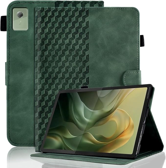 Case for Lenovo Idea Tab 11 Inch 2025 TB-336ZU/TB-336FUMotorola Moto Pad 11 2026PU Leather Multi-Angle ViewingMagnetic Folio Adjustable Stand Shell Foldable Card Holder Woman ManGreen