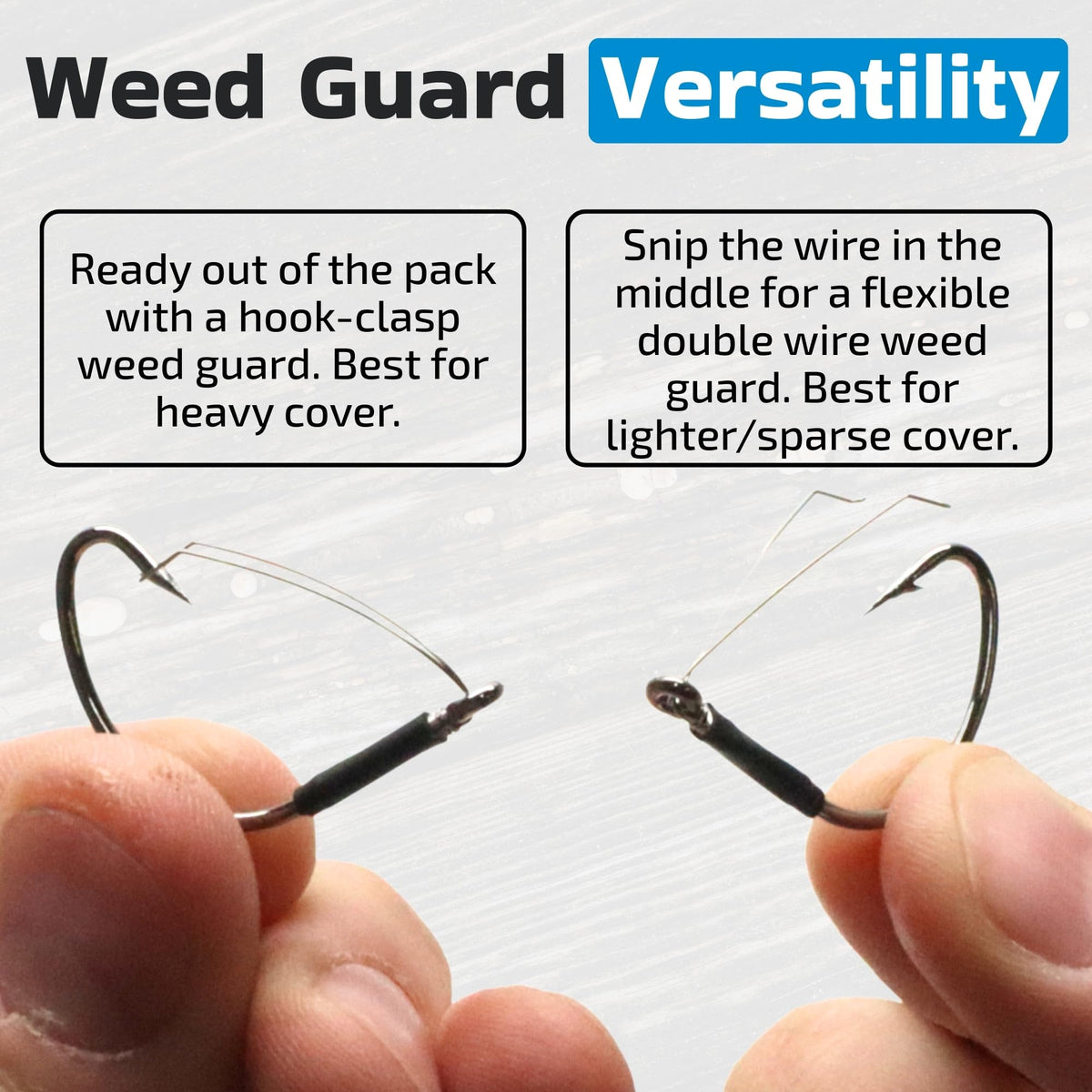 Harmony Fishing - Razor Series Wacky Weedless WG Hooks (Size 1, 10 Pack) - The Ultimate Bass Fishing Hooks for The Wacky Rig & Neko Rig