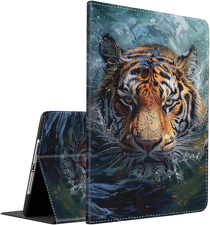 Case for iPad (A16) 11th Generation 11 Inch (2025) iPad 10th Generation 10.9 Inch (2022)，Slim Fit Foldable Standing Cover Case with Auto Sleep/Wake ，Moth Moon