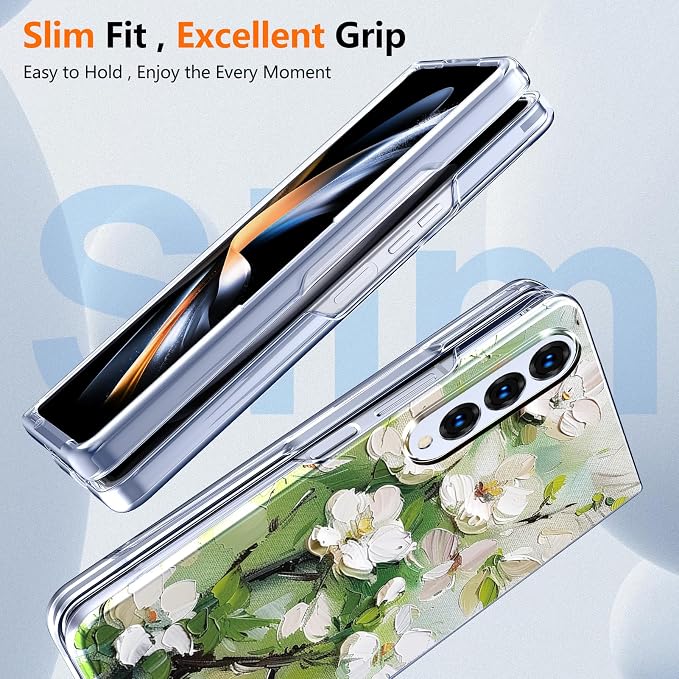 for Galaxy Z Fold4 CaseBuilt-in Magnet CircleWireless Charging | Military-Grade Shockproof case Cover for Samsung Galaxy Z Fold4Anagallis
