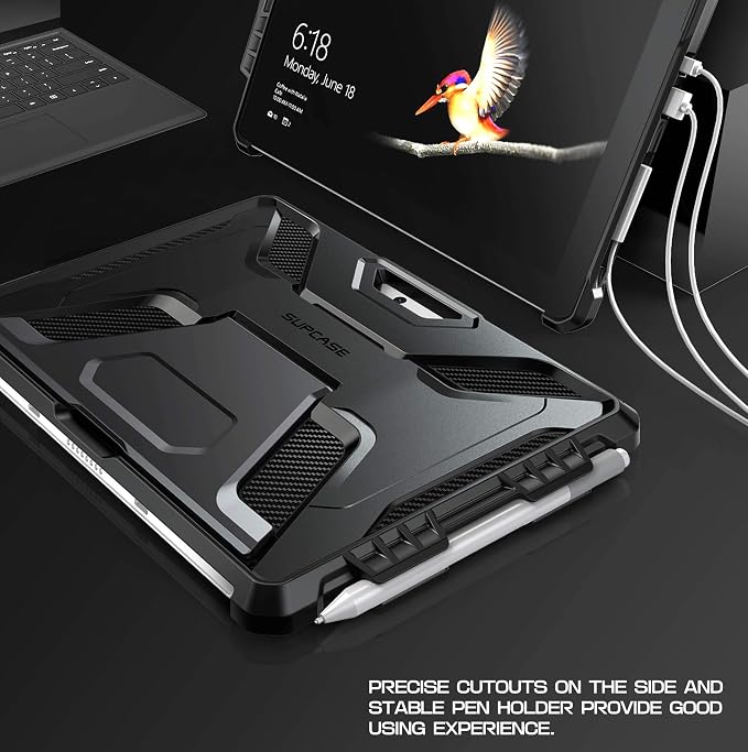 SUPCASE for Microsoft Surface Go Case with Stand (Unicorn Beetle Pro) [Pen Holder] [Military-Grade Protection] Heavy Duty Rugged Tablet Cover for Surface Go 4 / Go 3 / Go 2 / Surface Go Black